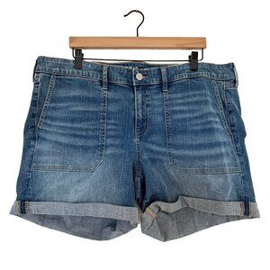 New Torrid Blue High Rise Relaxed Jean Shorts - Size 18